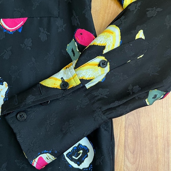 Diane Von Furstenberg Black Multicolor Patterned Dress - Picture 3 of 9